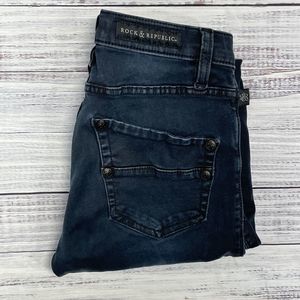 Rock & Republic Berlin Women's Size 2 S Dark Denim Blue Jeans